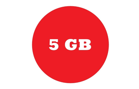 Picture of 5 GB of Web Space per Year